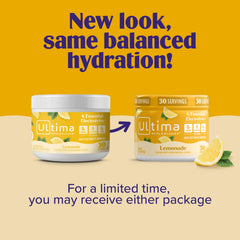 Ultima Replenisher lemonade drink in glass for refreshing hydration