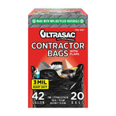 Ultrasac empaque frontal paquete de 20 bolsas resistentes y económicas