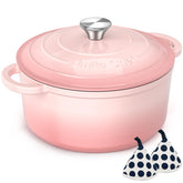 Umite Chef vista frontal de la olla rosa, elegante y resistente
