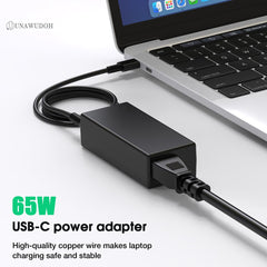 UNAWUDOH primer plano del conector USB-C reforzado que garantiza durabilidad