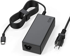 UNAWUDOH adaptador frontal mostrando puerto USB-C y potencia 65W, fiable y compacto