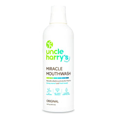 Uncle Harry's botella frontal mostrando etiqueta clara y naturalidad