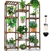 Uneedem front view plant stand showing tiered display and space saving