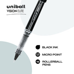 uni-ball visión elite primer plano de punta de acero inoxidable resistente