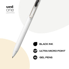 Uniball One punta 0,38 mm primer plano, precisión en líneas finas