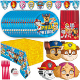 Unique Paw Patrol paquete frontal mostrando todos los elementos para una fiesta completa