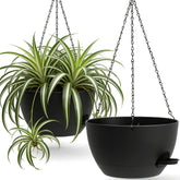 UOUZ front view of 13-inch hanging planter showing modern design and space-saving benefit