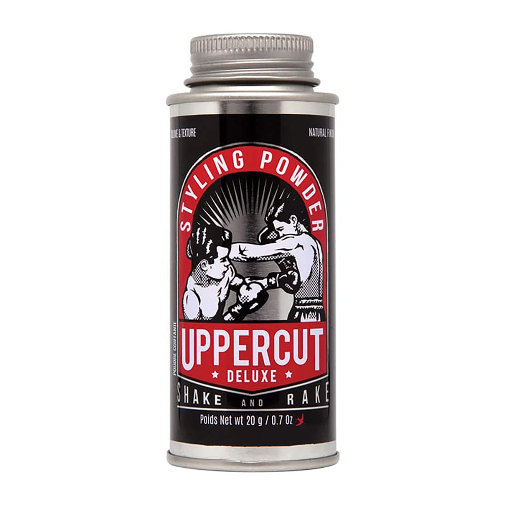 UPPERCUT DELUXE envase frontal mostrando diseño y tamaño práctico