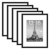 upsimples front view of black 12x16 frame showing clean profile and edge benefit
