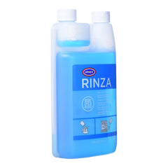 Urnex Rinza líquido cercano que ilustra textura concentrada y eficacia