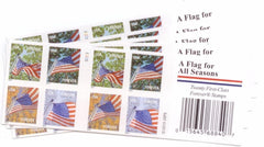 United States Postal Service vista frontal del empaque de sellos con varias estaciones, práctico para envío