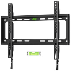 USX MOUNT televisor montado frontal mostrando perfil bajo y estética moderna