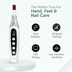 UTILYZE PediLux Pro pantalla LED encendida mostrando velocidad y batería