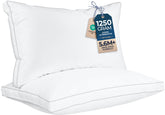 Utopia Bedding vista frontal del set de dos almohadas king, aspecto hotelero