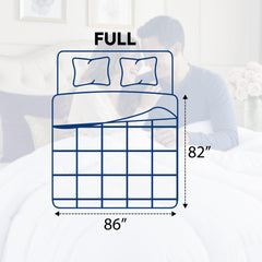 Utopia Bedding primer plano de las costuras en caja que mantienen el relleno distribuido