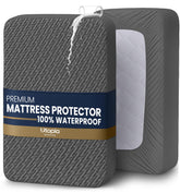 Utopia Bedding protector frontal gris mostrando ajuste perfecto y protección