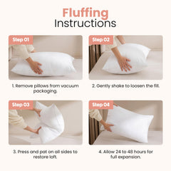 Utopia Bedding detalle del relleno de fibra poliéster, ofrece rebote
