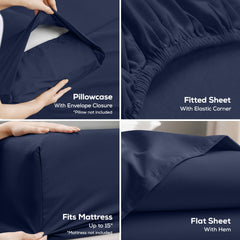 Utopia Bedding sábana ajustada colocada en colchón, ajuste seguro toda la noche