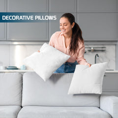Utopia Bedding internal fill detail showing virgin fiber loft and long-lasting resilience benefit