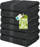 Utopia Towels pack frontal mostrando seis toallas, práctico y elegante