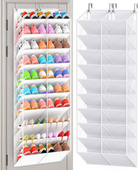 UVIAHOMI front view hanging shoe organizer showing full capacity and neat storage