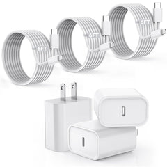 Vagavo front packaging showing three chargers and three cables for fast charging
