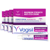 Vagisil frente del empaque mostrando caja y tubo, beneficio alivio rápido