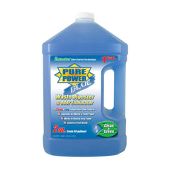 Valterra V23128 frente de la botella mostrando etiqueta y tamaño, mantiene tanques limpios