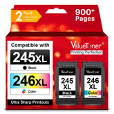 Valuetoner front packaging showing 245XL 246XL combo and compatibility benefits