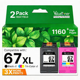 Valuetoner 67XL pack frontal mostrando cartuchos y caja, calidad y ahorro