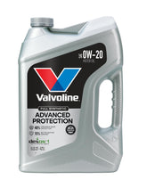Valvoline envase 0W-20 vista frontal mostrando capacidad de protección