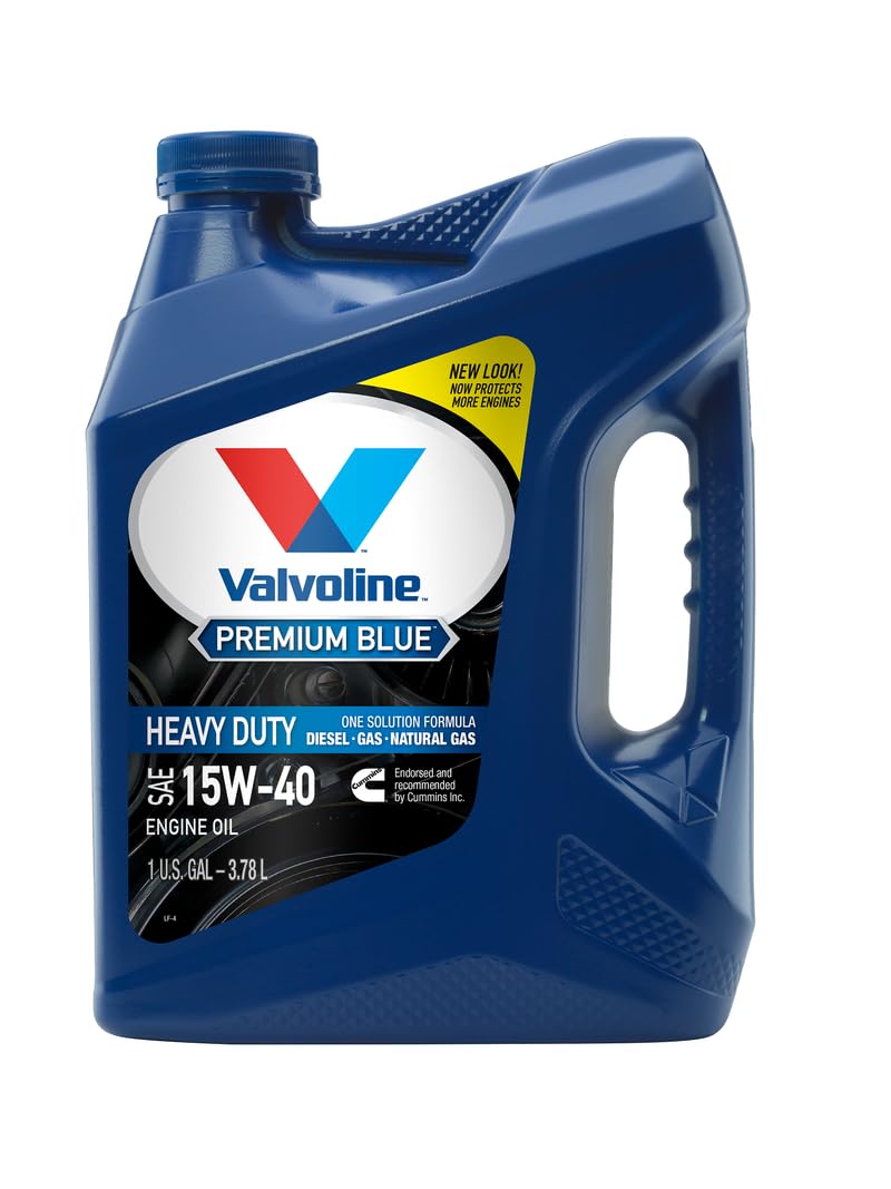 Valvoline Premium Blue 1 gallon front label showing brand and performance benefits