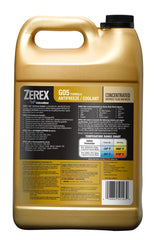 Valvoline Zerex G05 etiqueta en primer plano con información técnica y beneficios claros