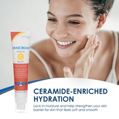 Vanicream textura lechosa del sérum resaltando rápida absorción y acabado no graso