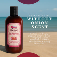 VanMan espuma cremosa sobre cabello mostrando limpieza suave y rica