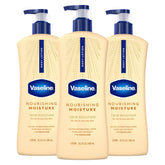 Vaseline frasco frontal mostrando etiqueta y beneficio hidratante