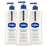 Vaseline frasco frontal mostrando diseño y volumen beneficios de hidratación