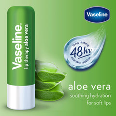 Vaseline stick en mano demostrando tamaño portátil y uso rápido