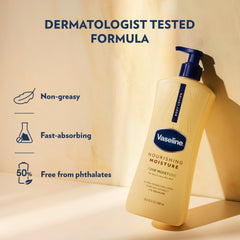 Vaseline textura cremosa que absorbe rápido y nutre la piel