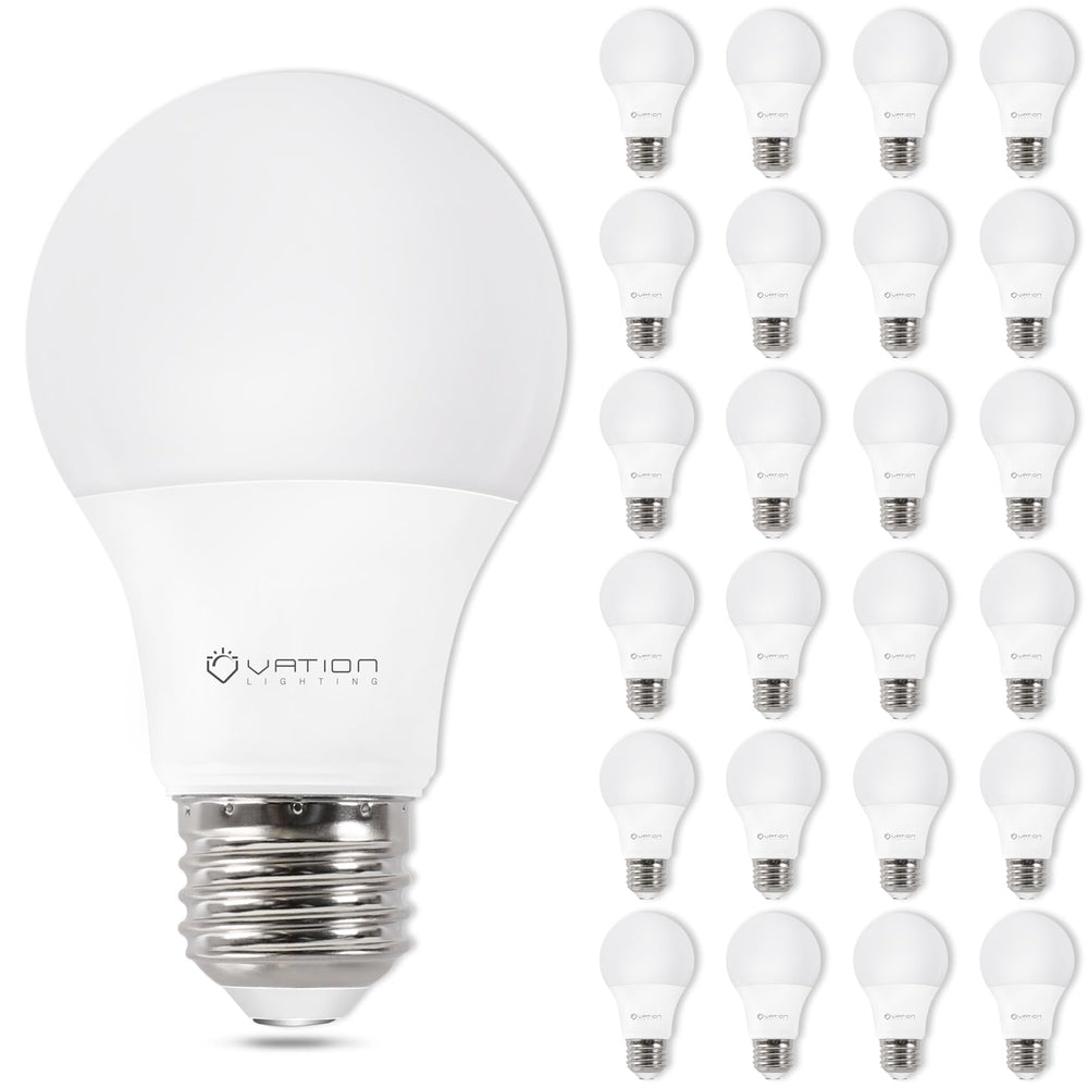 VATION LIGHTING paquete frontal 24 bombillas mostrando ahorro energético