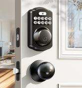veise cerradura frontal negro mate mostrando diseño moderno y seguridad