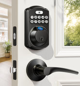 Veise KS02B front view showing matte black finish and clean modern design benefit: curb appeal
