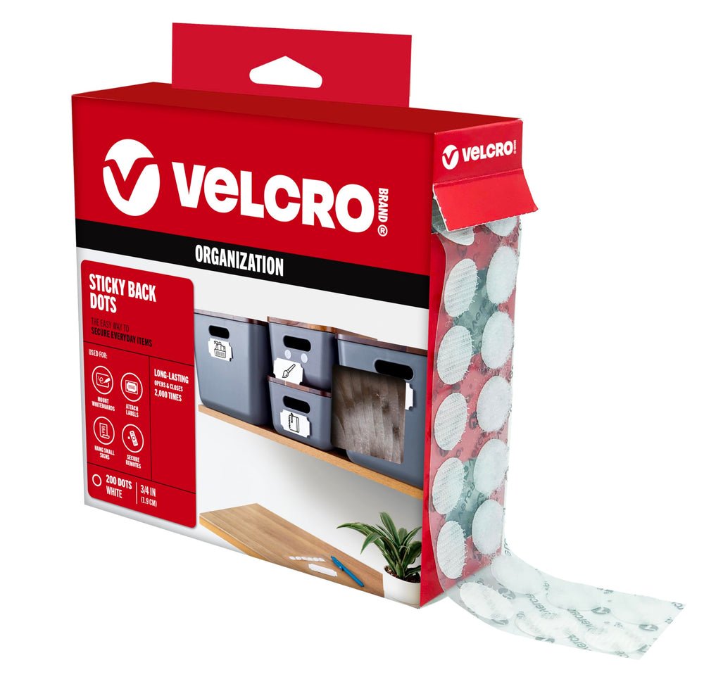 VELCRO Brand empaque frontal de Dots adhesivos, conveniencia y cantidad