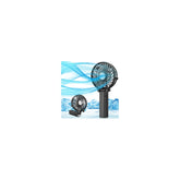 VersionTECH vista frontal del ventilador con diseño negro y enfriamiento inmediato