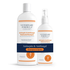 Veterinary Formula envase de champú frontal beneficio limpieza suave