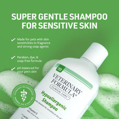 Veterinary Formula muestra de espuma suave que protege la piel y el pelaje