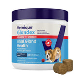 Vetnique Glandex paquete frontal mostrando 60 unidades y beneficio de alivio glandular