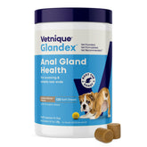 Vetnique Glandex empaque frontal mostrando conteo y beneficio digestivo