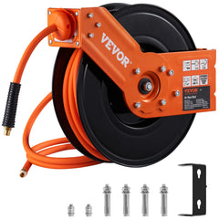 VEVOR carrete frente mostrando diseño robusto y fácil acceso