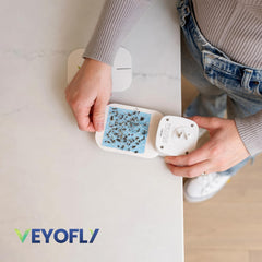 VEYOFLY lámina con insectos atrapados que muestra eficacia sin pesticidas